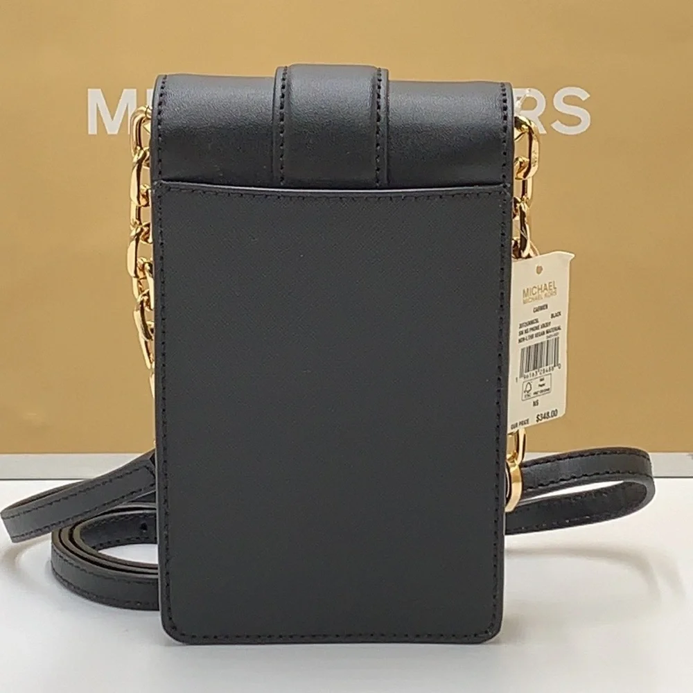 MICHAEL KORS Carmen NS Small Phone Crossbody Bag Black color - Picture 2 of 16